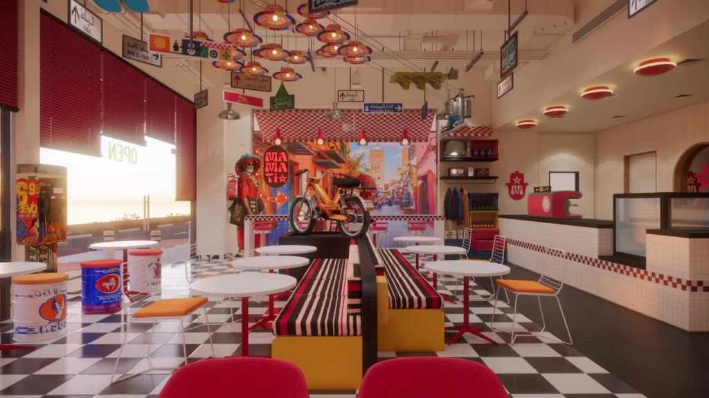 Colorful Moroccan Restaurant Dining Interior RAW Design