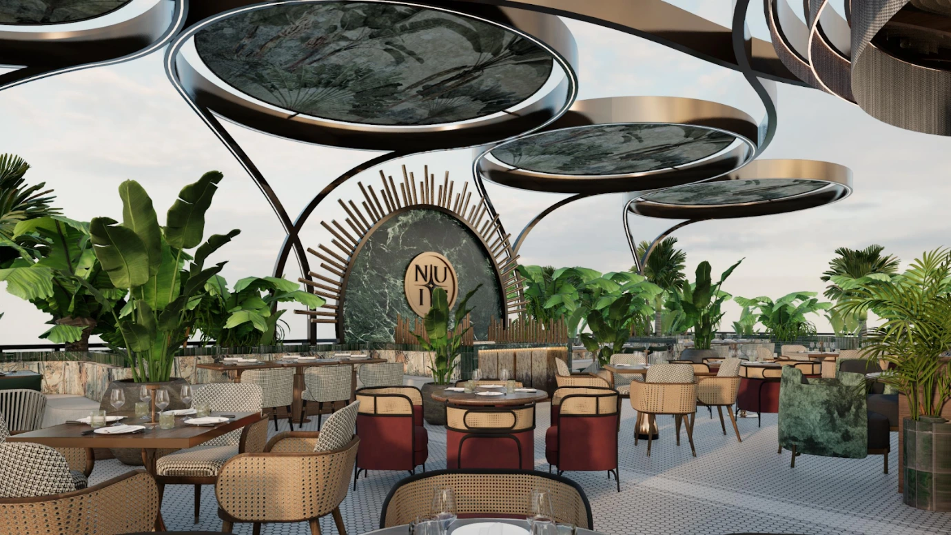 Outdoor Restaurant Round Ceiling Design RAW Design